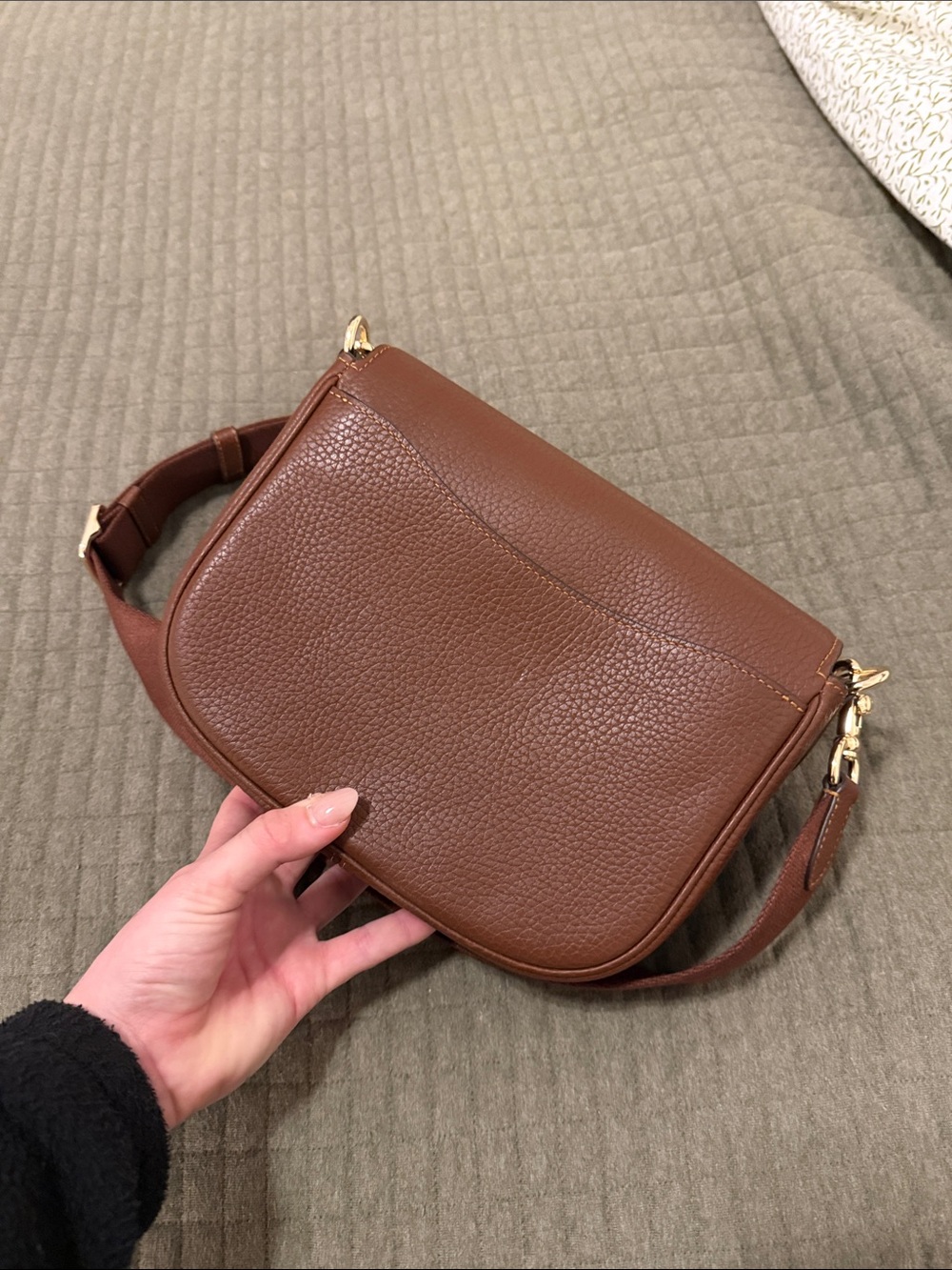 Coach Chestnut Brown Pebbled Leather Crossbody Bag - Picture 5 of 5